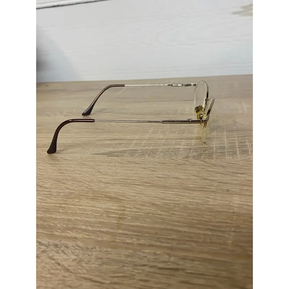 Brooks Brothers BB211 Eyeglass Frames Gold Oval 51-19-135 Made in Japan